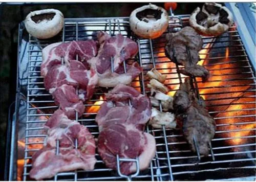 Vista 2 de Barbacoa Parrilla de carbón Parrilla de barbacoa duradera al aire libre Parrilla de barbacoa portátil Parrillas de barbacoa Herramientas de cocina