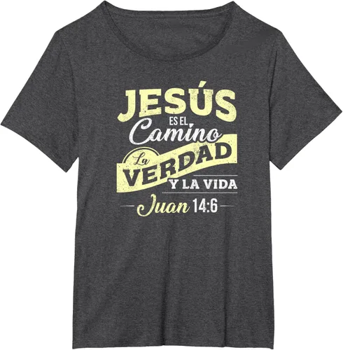 Vista 21 de Camisas de la Biblia de Jesus para los Cristianos Camiseta Española Negro