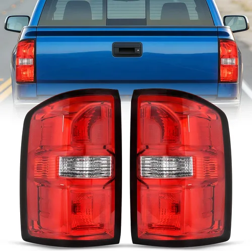 Vista 11 de Nilight Conjunto de faros compatible con GMC Sierra 1500 2500HD 3500HD 2014 2015 2016 2017 2018 Carcasa negra base Reflector ámbar Lentes