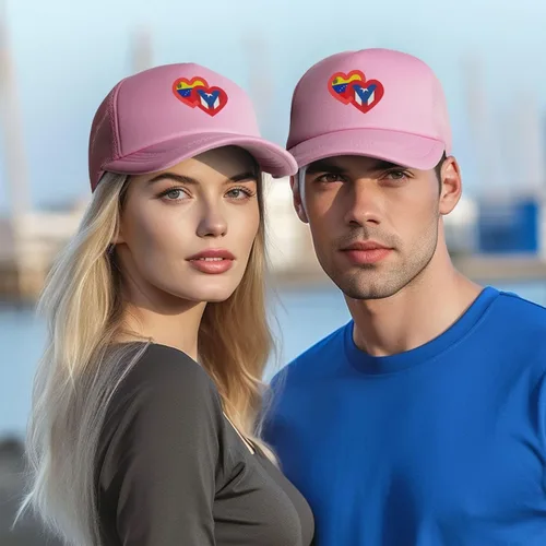 Vista 7 de Trucker Hat Mesh Baseball Cap Adjustable Dad Hat Unisex