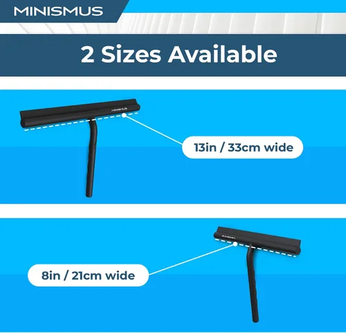 Vista 5 de Minismus Escobilla de ducha con gancho magnético, limpiador de ventana de silicona con colgador adhesivo para montar en la pared, escobilla de ducha