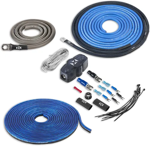 Vista 8 de NVX Kit de cableado de amplificador dual 1/0 calibre 1/0 AWG 100% OFC sin cable RCA - XAPK1D