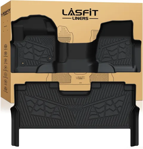 Vista 21 de LASFIT Alfombrillas delanteras para Ford F-150 2015-2026 F150 Lightning 2022-2025 SuperCrew & Super Cab Alfombra para todo tipo de clima, tapetes