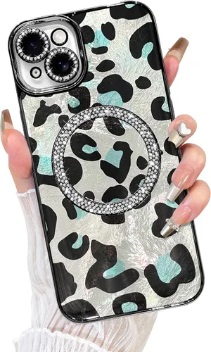 Vista 40 de Fiyart Diseñado para iPhone 16 Pro Max, Funda Compatible con MagSafe, Estampado de Guepardo, Placa de Protección de Cámara, Magnético, Brillante