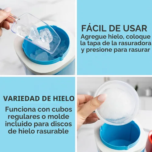 Vista 3 de Nostalgia Máquina de afeitar de hielo y cono de nieve, afeitadora de hielo multiusos para golosinas congeladas, granizados, conos de nieve y más