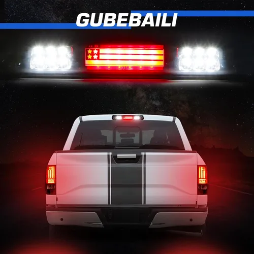 Vista 4 de Luz trasera LED + 3ª luz de freno para Chevy Silverado 1500 2500 HD 1999-2002, apta para GMC Sierra 1500 2500 HD 1999-2003 Fleetside Bedtype