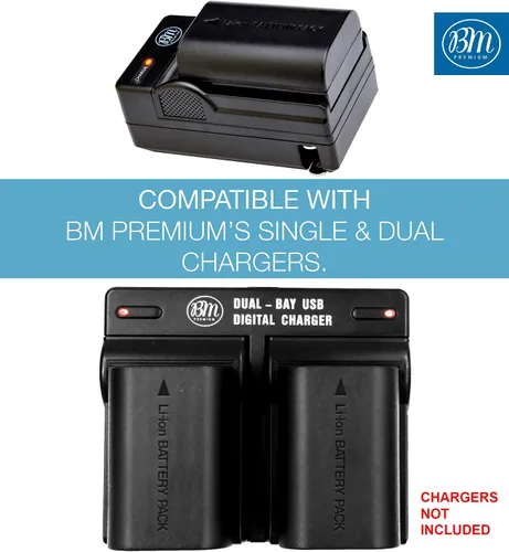 Vista 3 de BM Premium Paquete de 3 baterías LP-E6N de alta capacidad para cámaras Canon EOS R, EOS 60D, EOS 70D, EOS 80D, EOS 90D, EOS 5D II, EOS 5D III, EOS