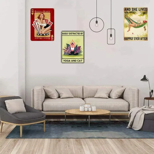 Vista 4 de Krouterebs Fruit of the Spirit - Póster de decoración de paz, amabilidad, sin marco, letrero de metal para colgar, placa retro para cocina
