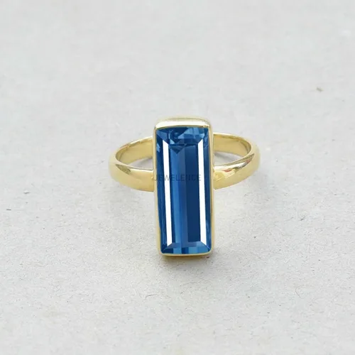 Vista 55 de Anillo de plata de ley maciza superpuesta de oro amarillo de 18 quilates para mujer, anillo de compromiso de plata esterlina, juego de bisel