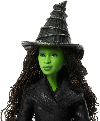 Vista 5 de Mattel Universal Pictures Wicked: Muñeca de moda Elphaba For Good de lujo con atuendo extraíble y 4 accesorios, inspirada en la película