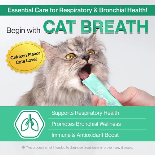 Vista 3 de Doctor By Suplementos Bronquiales para el Aliento de Gatos Tratamiento para Estornudos de Gatos Asma Resfriado Tos Alivio Nasal Apoyo Respiratorio e