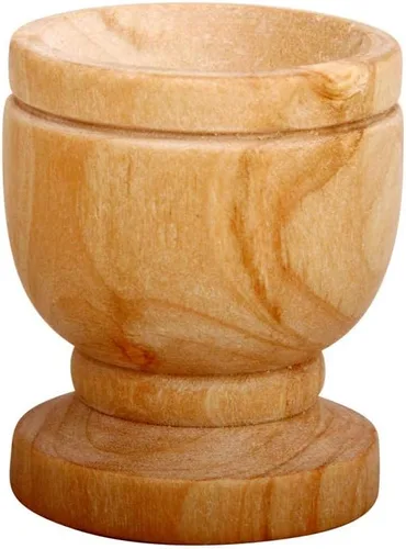 Vista 6 de 10 tazas mini para comunión en un paquete de regalo (aprox. 3.8 cm). Taza Kiddush tallada a mano de madera de olivo - para eventos de la iglesia
