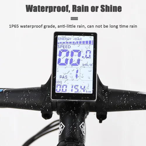 Vista 3 de Pantalla LCD, medidor LCD eléctrico a prueba de agua, 24 V, 36 V, 48 V, 60 V, universal, E Scooter M5, pantalla de panel LCD, velocímetro