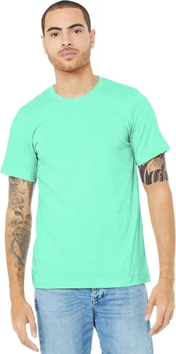 Vista 9 de Bella + Canvas Camiseta unisex de punto Heather CVC para adultos Gris jaspeado (Athletic Heather Gray)