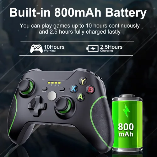 Vista 4 de Xbox One Controller, 2.4GHz Wireless Xbox Controller with 3.5mm headphone Audio Jack, Xbox One Replacement Controller with Built-in 800mAh Battery