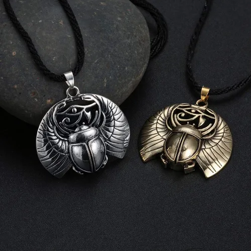 Vista 3 de Chengxun Egipto Ojo de Horus Colgante Egipto Collar para hombre Escarabajo Egipcio Collar