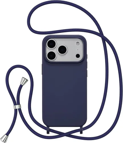 Vista 60 de ZTOFERA Funda para iPhone Air con correa, funda cruzada para teléfono con cordón ajustable para el cuello en los hombros, silicona suave a prueba