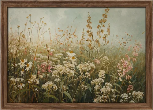 Vista 136 de MUDECOR Lienzo enmarcado prémium para pared, pinos nevados en bosque de invierno, ilustraciones modernas, arte contemporáneo, escénico, divertido