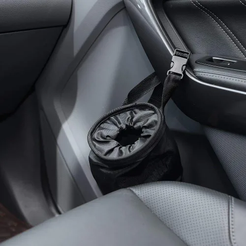 Vista 4 de IPELY Bolsa Universal para Basura de Coche, para Reposacabezas del Asiento Trasero (Color Negro)