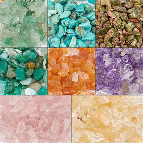 Vista 6 de OLYCRAFT Cuentas de chips de turquesa de 7.62 oz, sin agujero, piedra de cristal natural, piezas trituradas de forma irregular, piedras de cuarzo
