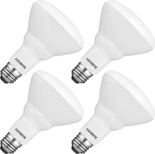 Vista 9 de LUXRITE Paquete de 6 bombillas LED BR30, equivalente a 65W, blanco cálido 2700K, regulables, 650 lúmenes, focos LED, 8.5W, Energy Star, base mediana
