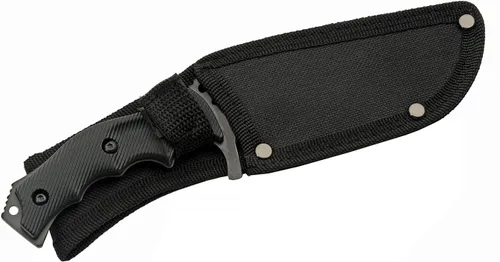 Vista 6 de Szco Supplies 8.5 "Negro Acabado Espiga Completa Hoja Fija Sierra Back Tracker Survivor Cuchillo Con Vaina