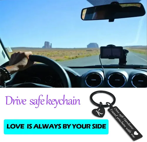 Vista 3 de SSLBeryl Llavero seguro para conducir, regalo para el día de San Valentín, aniversario, cumpleaños, llavero, regalo para él, marido, papá, novio