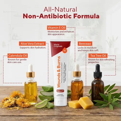 Vista 3 de Marie Originals Ungüento de crema para quemar y reparar la piel totalmente natural Ungüento de primeros auxilios Acelera la curación de heridas