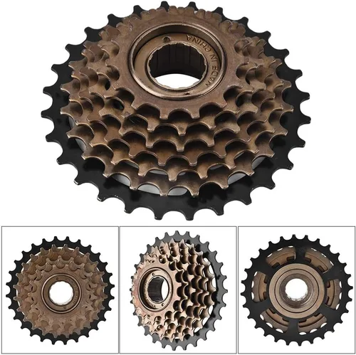 Vista 5 de Tbest Cassette,Tornillo de casete de rueda libre encendido,Conjunto de rueda eléctrica de bicicleta, rueda dentada de casete de rueda dentada de 7