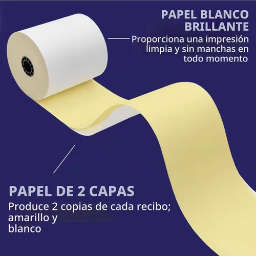 Vista 6 de PaperPlanet - Papel de 2 capas para impresora de cocina Clover 18 rollos y 1 cinta Papel autocopiativo de 2 capas, compatible con la impresora