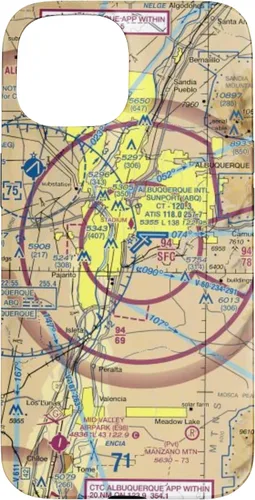 Vista 6 de Albuquerque (ABQ) Sectional Chart - Aviation Case for iPhone 17