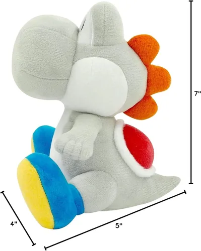 Vista 3 de Little Buddy 1393 Super Mario All Star Collection - Peluche Yoshi blanco de 7 pulgadas