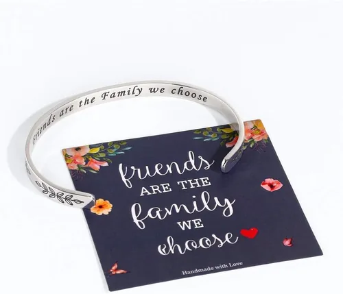 Vista 2 de M MOOHAM Pulseras para mujeres y niñas, pulsera de mantra divertida, regalos de joyería inspiradora para mejor amiga, mamá, hija, hijo, hermana