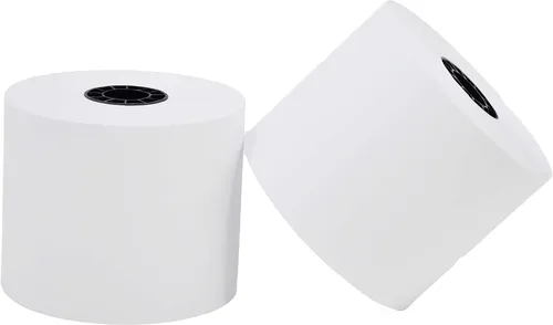 Vista 4 de (6 rollos) 2 1/4 x 150 pies, blanco, añadiendo rollos de papel de cinta de máquina, caja registradora premium de una capa/máquina