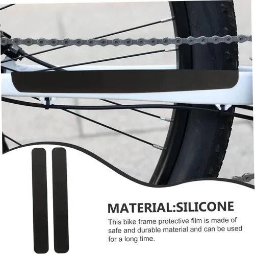 Vista 5 de INOOMP 2 unids Bicicletas Protectores de Cadena de Bicicleta Calcomanías Anti-arañazos Pegatinas de Cadena de Bicicleta Marcos Cintas de Protección