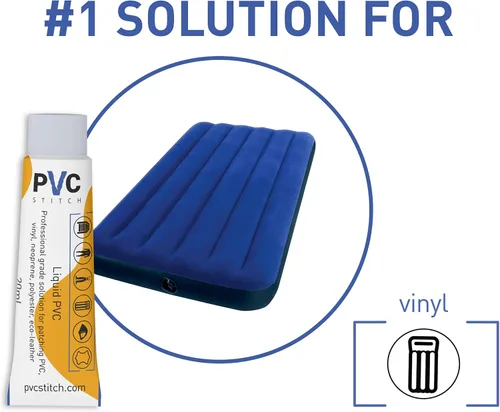 Vista 7 de Puntada de PVC Parche impermeable líquido superior para: inflables de PVC y vinilo, barcos, balsas, kayaks, lanchas de remo, camas de aire