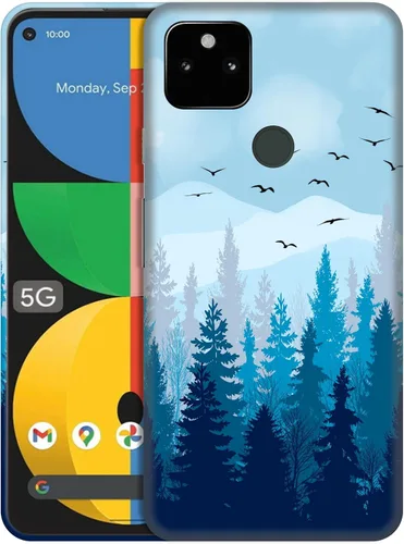 Vista 25 de GlamCase for Google Pixel 5a 5G, Pixel 5a Case - Basketball On Fire Printed Cute Slim Fit Hard Plastic Protective Designer Back Phone Case/Cover for