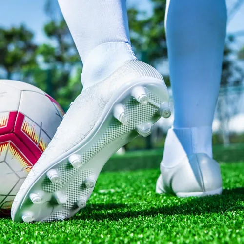 Vista 6 de AOSENSS Botas de fútbol para hombre y mujer, botas altas de fútbol sala para interiores y exteriores, tenis de entrenamiento multiterreno