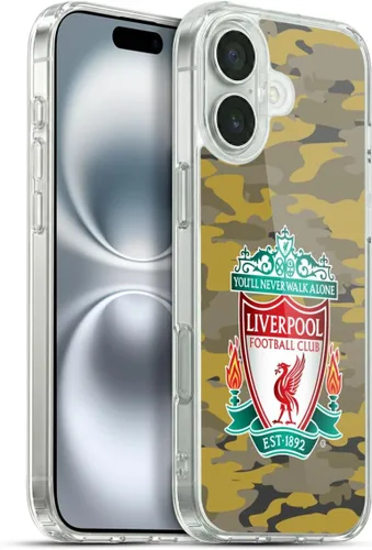 Vista 143 de Head Case Designs Funda de gel con licencia oficial del Liverpool Football Club Away Colourways Crest Camou [protección de grado militar] compatible