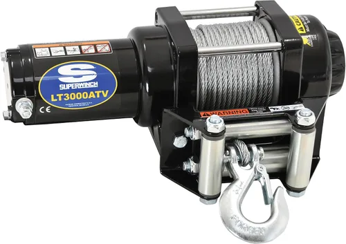 Vista 11 de Superwinch 1130220 LT3000ATV 12 VDC, cabrestante 1,360kg con guía de rodillo, placa de montaje, interruptor basculante en el manillar y control