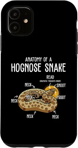Vista 5 de Carcasa divertida para iPhone 15 Anatomía de una serpiente de hognose, para amantes de reptiles y animales