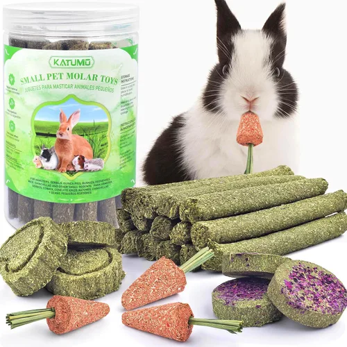 Vista 7 de KATUMO Timothy - Palitos de heno para conejos, juguetes masticables para dientes