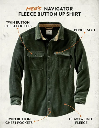 Vista 4 de Legendary Whitetails Navigator - Camisa de vellón para hombre con botones