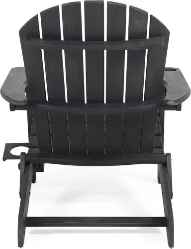 Vista 7 de Christopher Knight Home Christine - Silla plegable Adirondack de madera de acacia para exteriores, color gris oscuro