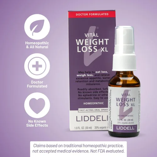 Vista 6 de Liddell Homeopathic Vital Weight Loss XL 1 oz Spray líquido