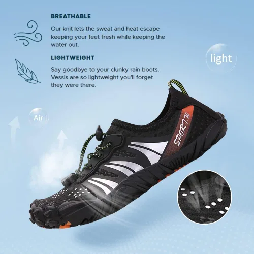 Vista 5 de Zapatos de agua para mujeres y hombres, zapatos de playa, zapatos de natación, zapatos de piscina, zapatos de río, zapatos descalzos de secado