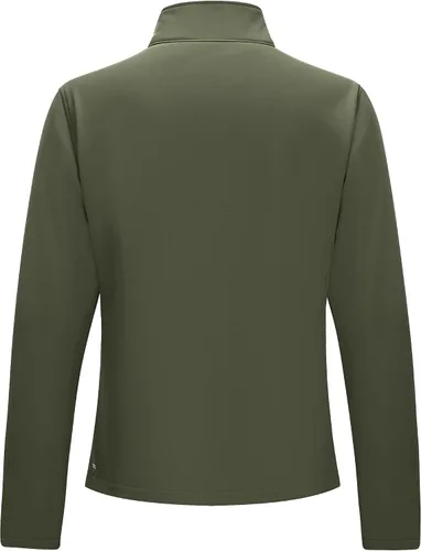 Vista 2 de 33,000ft Chaqueta impermeable Softshell para mujer, abrigo ligero con forro Verde militar