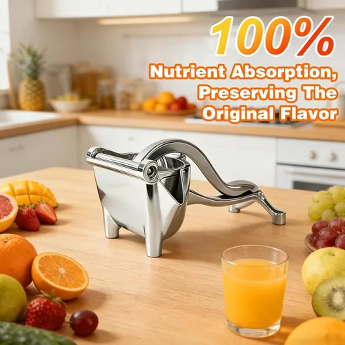 Vista 2 de Exprimidor manual, exprimidor de limón y prensa de cítricos, extractor de jugo de fruta fresca de aleación de aluminio, agarre ergonómico