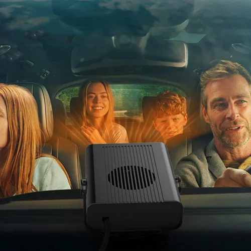 Vista 7 de CYDZSW Calentador de coche que se conecta al encendedor de cigarrillos 12 V 120 W, calentadores interiores portátiles 2 en 1 con calefacción