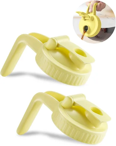Vista 19 de Paquete de 2 tapas para frascos Mason de boca ancha en forma de V con asa, tapa con pico vertedor para frasco Mason con tapa abatible extendida